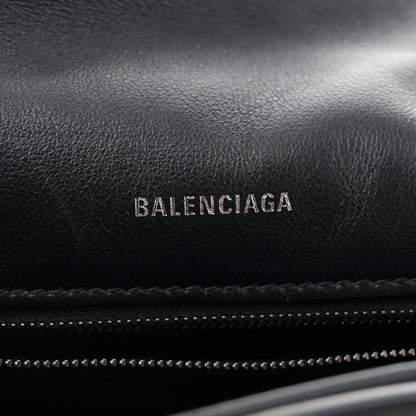 Balenciaga Crushed Calfskin Monochrome Medium Crush Chain Bag Black 6 of 10