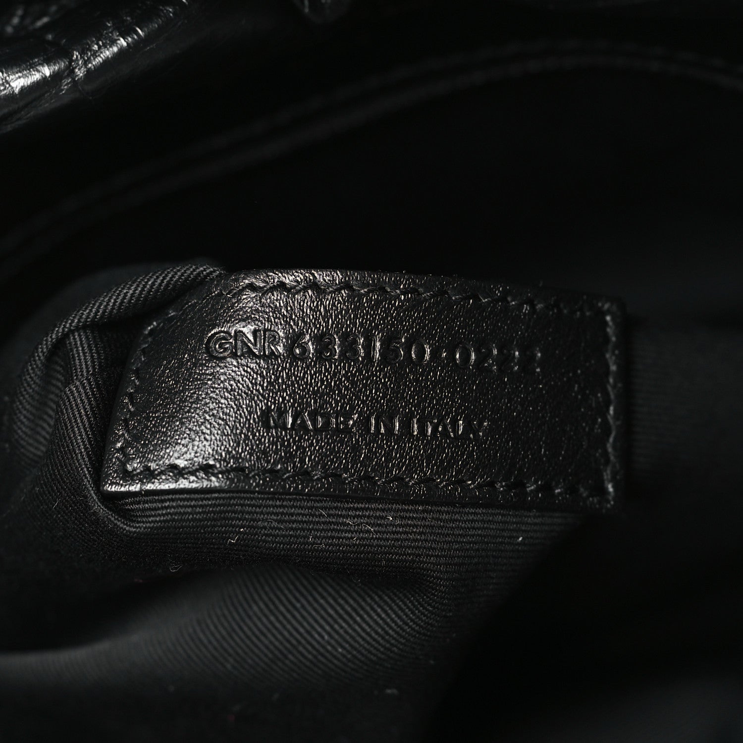 Saint Laurent Crocodile Embossed Lambskin Monogram Medium Niki Chain Satchel Black 7 of 10