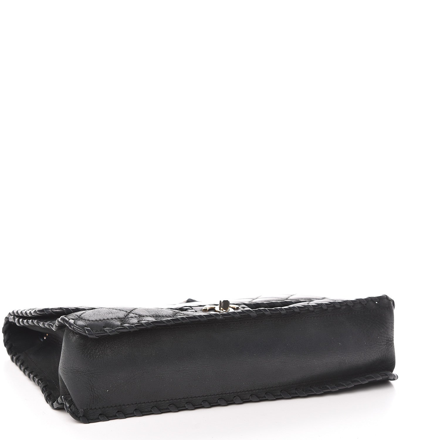 Chanel Suede Calfskin Jumbo Happy Stitch Flap Black 4 of 13