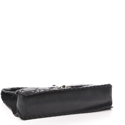 Chanel Suede Calfskin Jumbo Happy Stitch Flap Black 4 of 13