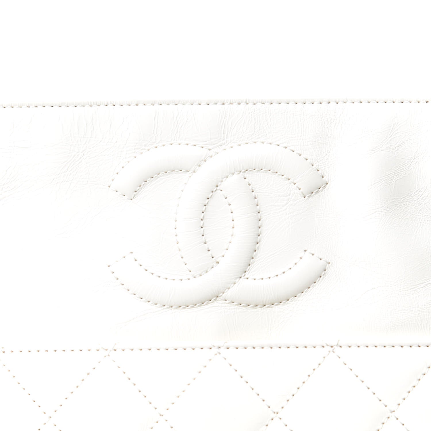 Chanel Crumpled Calfskin En Vogue Rope Hobo Bag White 5 of 10