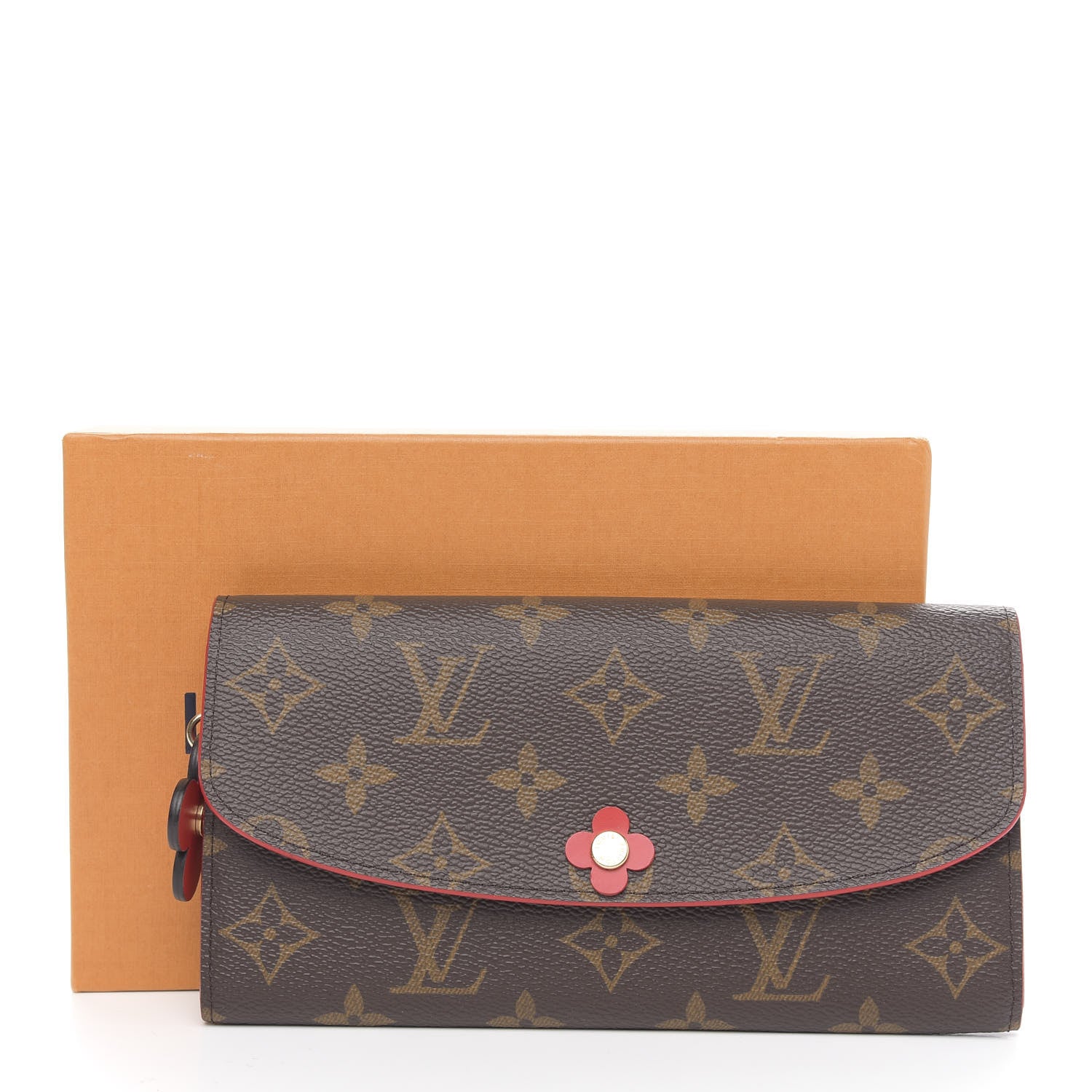 Louis Vuitton Monogram Bloom Flower Emilie Wallet Rouge 7 of 7