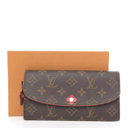 Louis Vuitton Monogram Bloom Flower Emilie Wallet Rouge 7 of 7