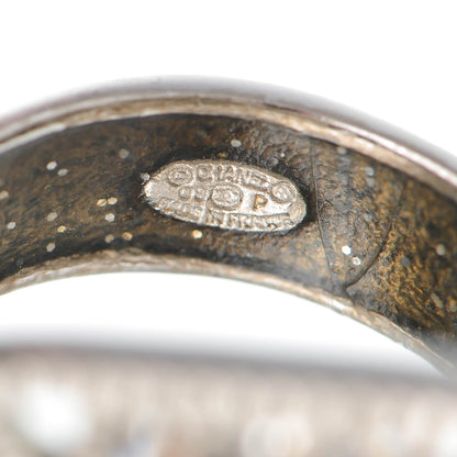 Chanel Crystal Baguette CC Ring 6.5 Silver 5 of 5