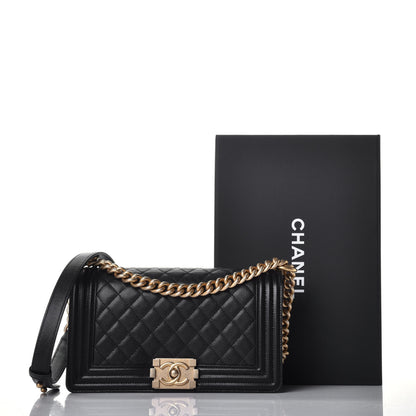 Chanel Caviar Quilted Medium Boy Flap Black 10 of 10