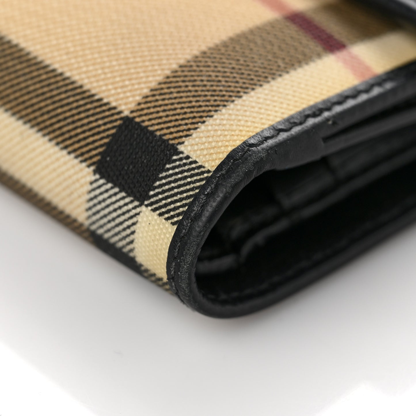House Check Compact Wallet Black