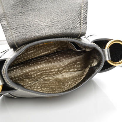 Prada Vitello Daino Crossbody Bag Acciaio 5 of 7