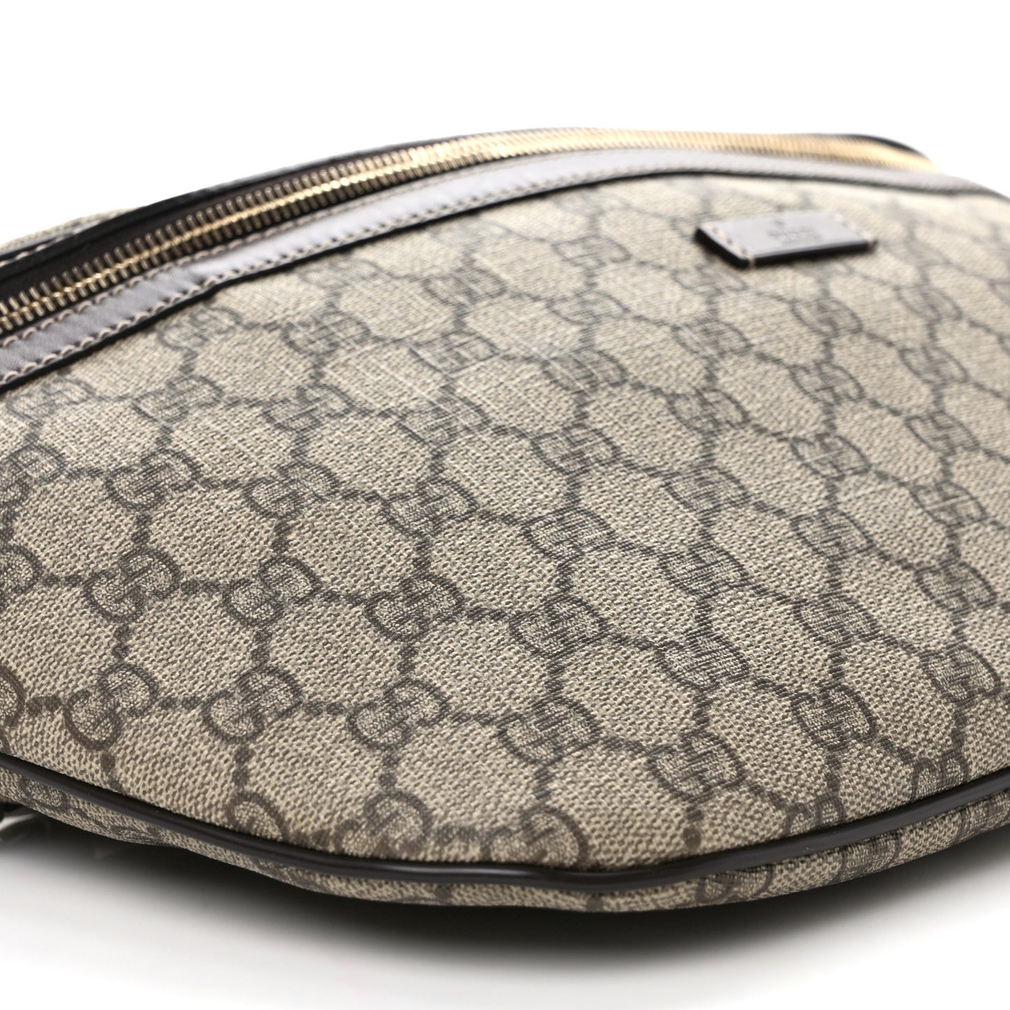 GG Supreme Monogram Belt Bag Dark Brown