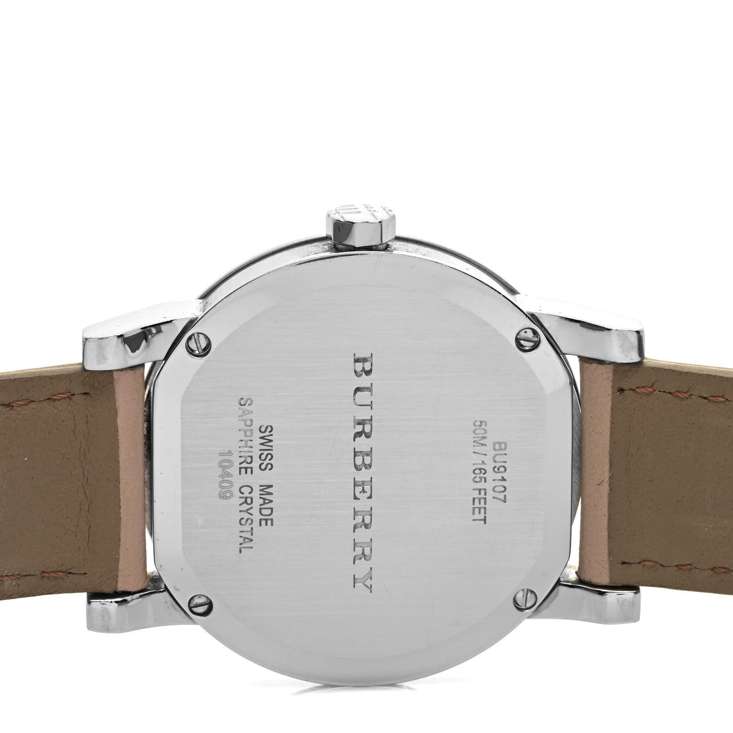 Stainless Steel Calfskin 34mm Quartz Watch Beige BU9107