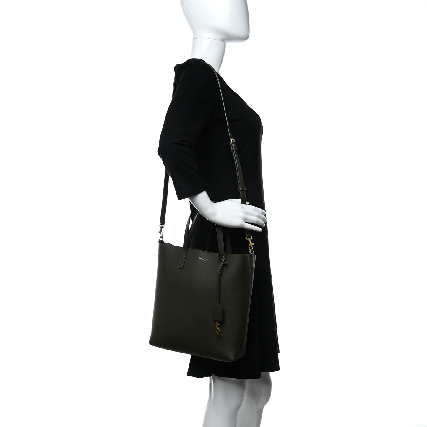 Calfskin Toy Shopping Tote Olive