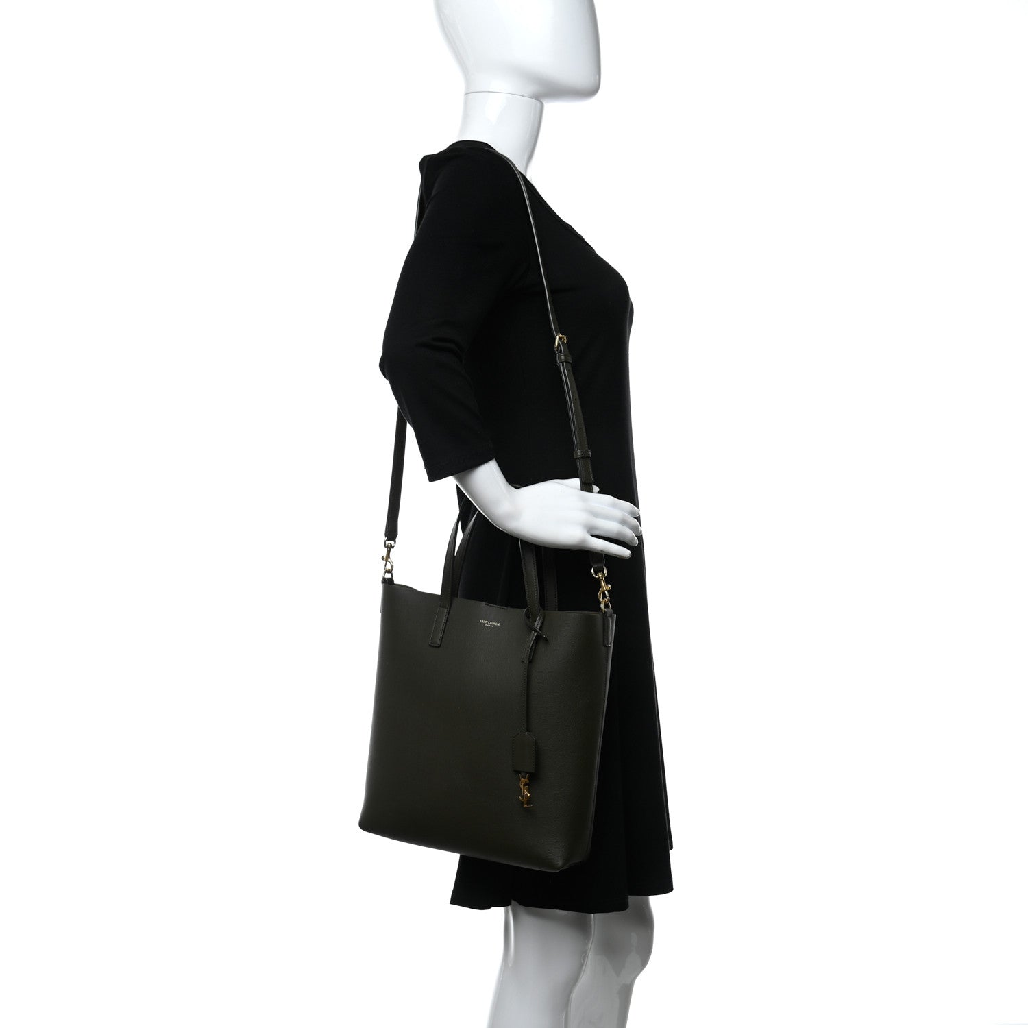 Saint Laurent Calfskin Toy Shopping Tote Olive 2 of 9