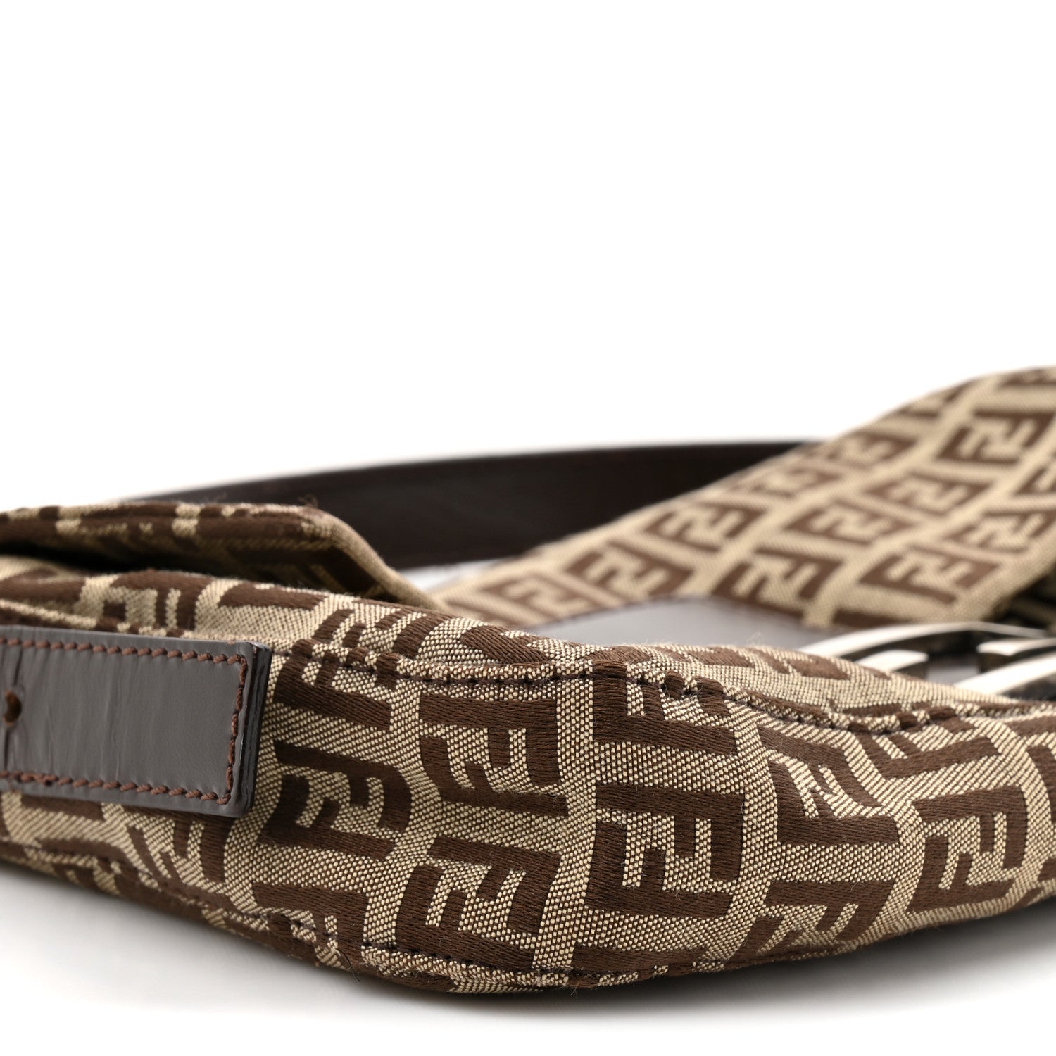 Fendi Zucchino Baguette Toro Mogano Panna 9 of 11