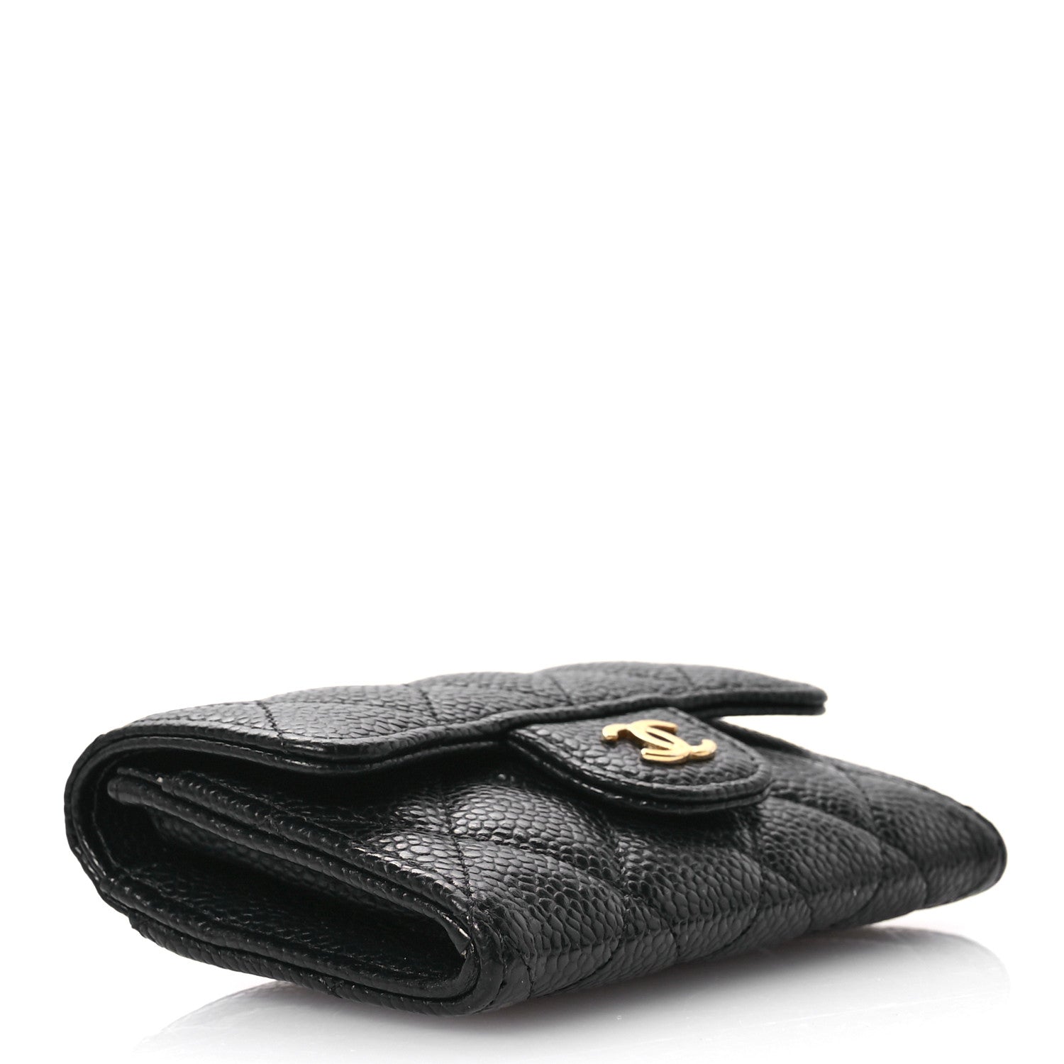 Chanel Caviar Quilted Flap Card Holder Wallet Black 4 of 9