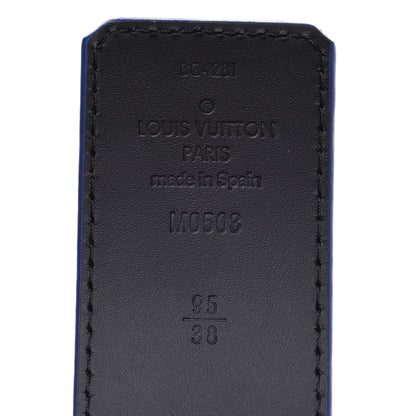 Louis Vuitton Taurillon Illusion 40mm LV Initiales Reversible Belt 95 38 Bleu Rose 4 of 7
