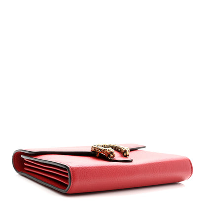 Gucci Calfskin Mini Dionysus Chain Wallet Hibiscus Red 4 of 11
