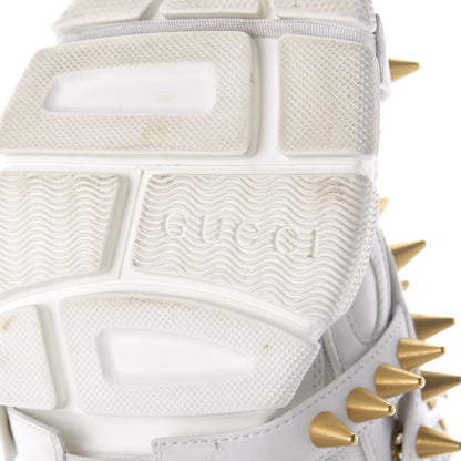 Gucci X SEGA Technical Canvas Calfskin Removable Studs Womens Flashtrek Sneakers 37 Great White 8 of 10