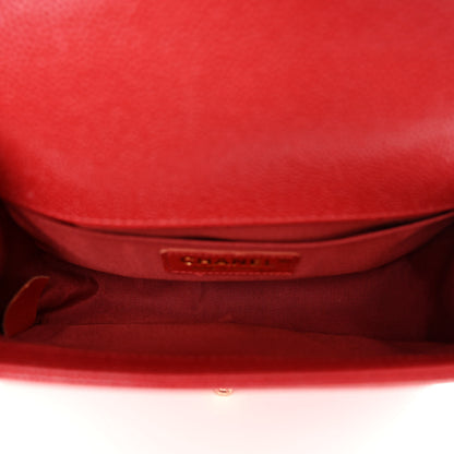 Chanel Caviar Quilted Small Boy Flap Red 5 of 10