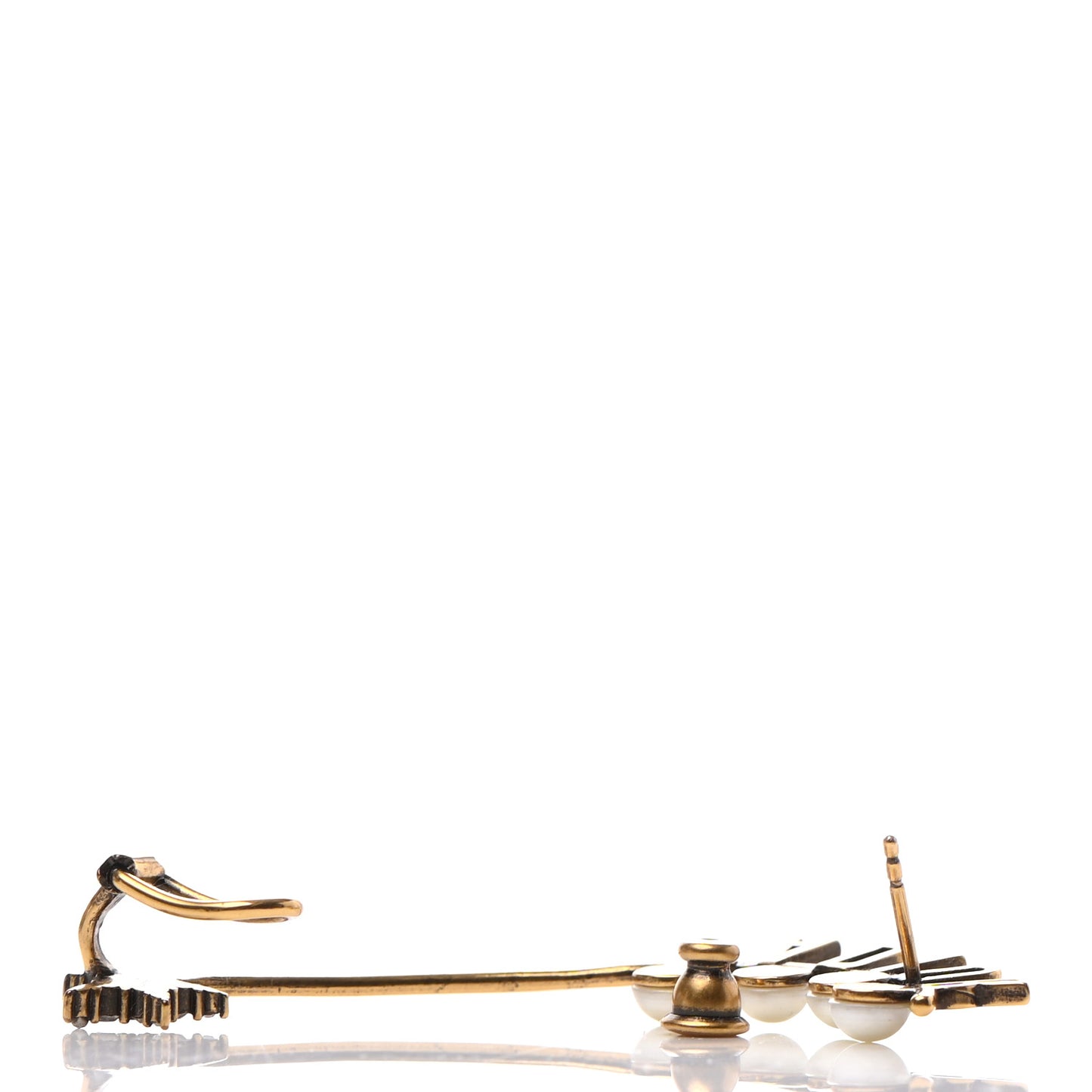 Pearl Crystal J'Adior Earring Gold