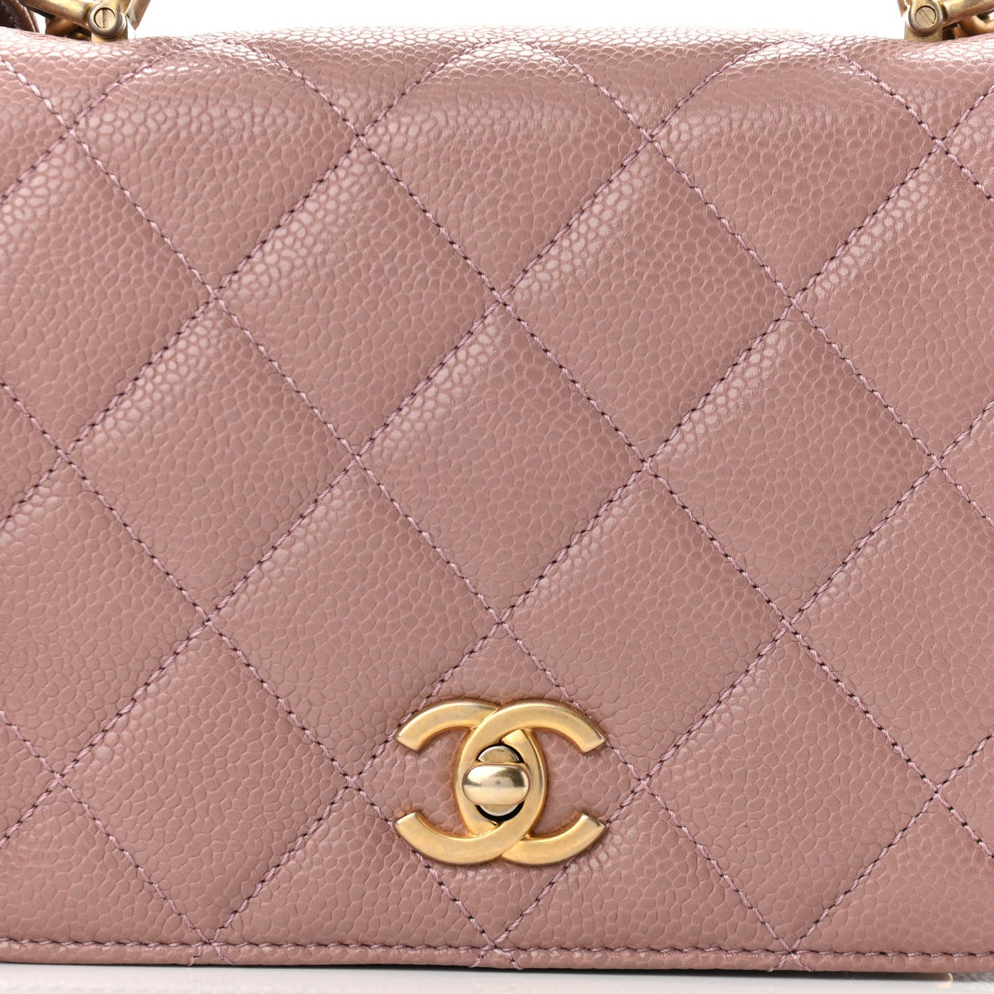 Caviar Mini Carry Around Flap Bag Light Pink