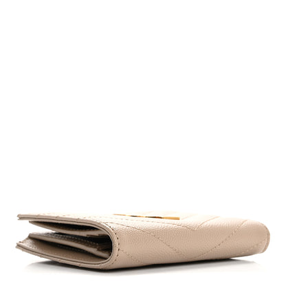 Saint Laurent Grain De Poudre Matelasse Chevron Monogram Zipped Card Case Dark Beige 4 of 9