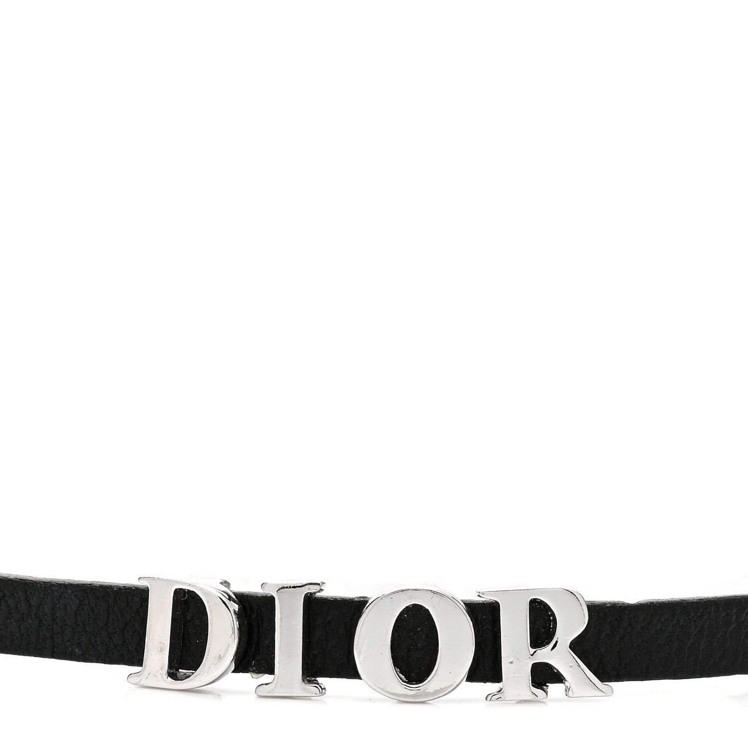 Christian Dior Lambskin Dior Logo Choker Necklace Black 4 of 5