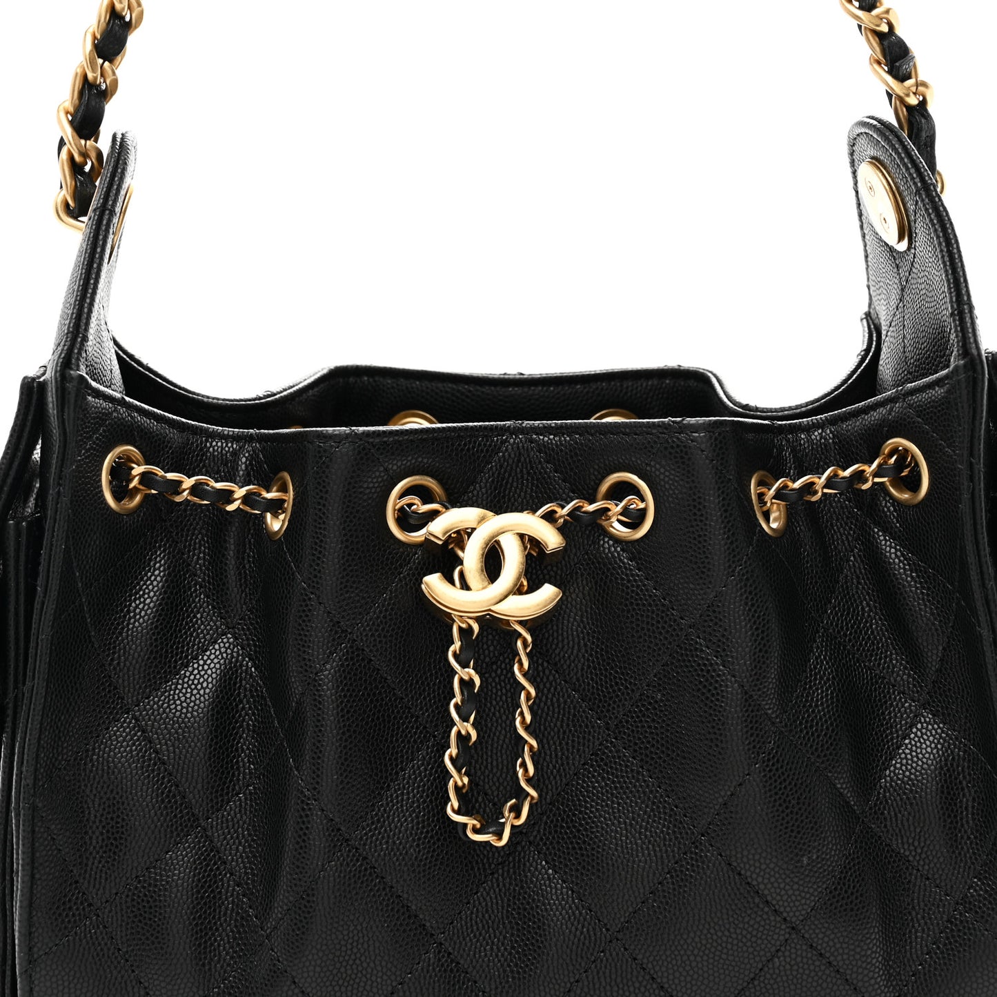 Caviar Quilted Mini Chanel 25 Handbag Black