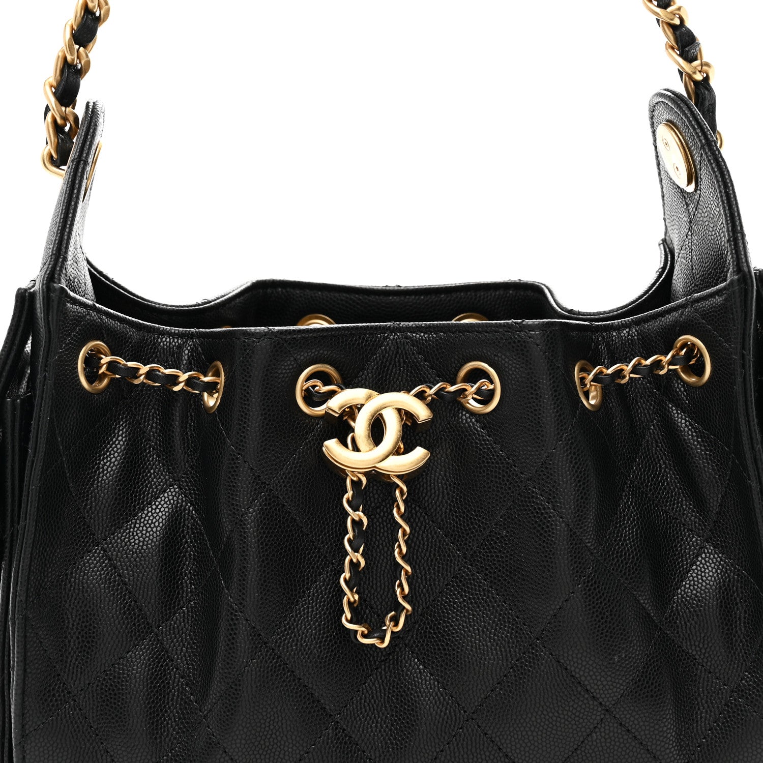 Chanel Caviar Quilted Mini Chanel 25 Handbag Black 8 of 10