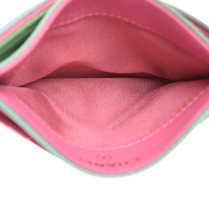 Chanel Caviar Quilted CC Filigree Card Holder Pink Blue Green 5 of 9