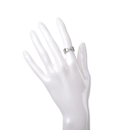 Cartier 18K White Gold Diamond 6.5mm Logo De Ring 48 4.5 2 of 4