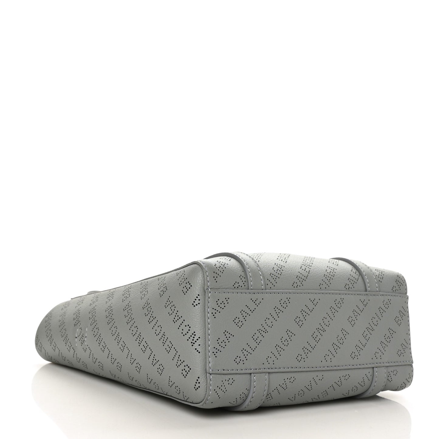 Smooth Calfskin Logo Perforated XXS Everyday Tote Gris Cendre
