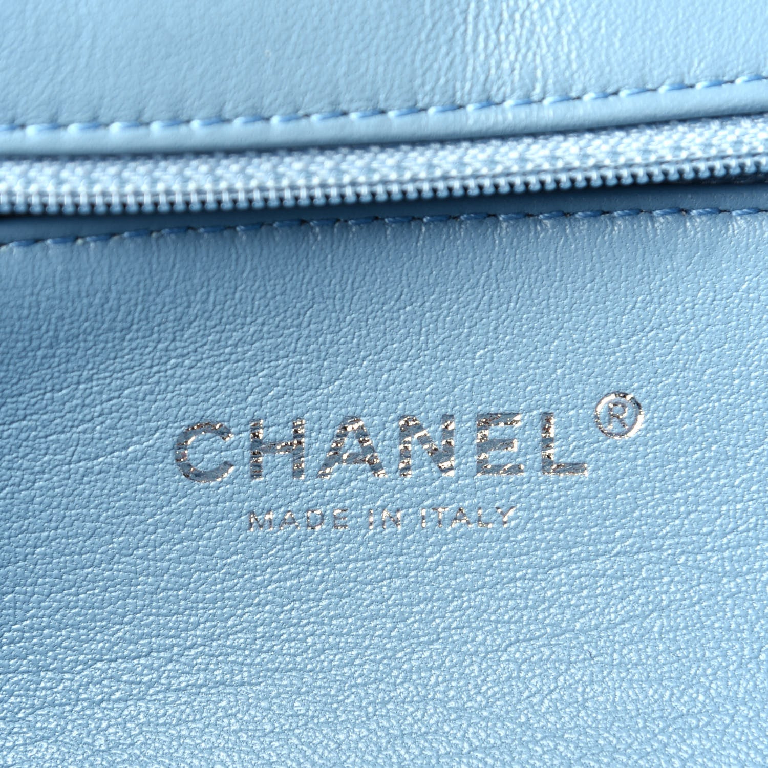 Chanel Sequin Large Waterfall Flap Light Blue 7 of 10