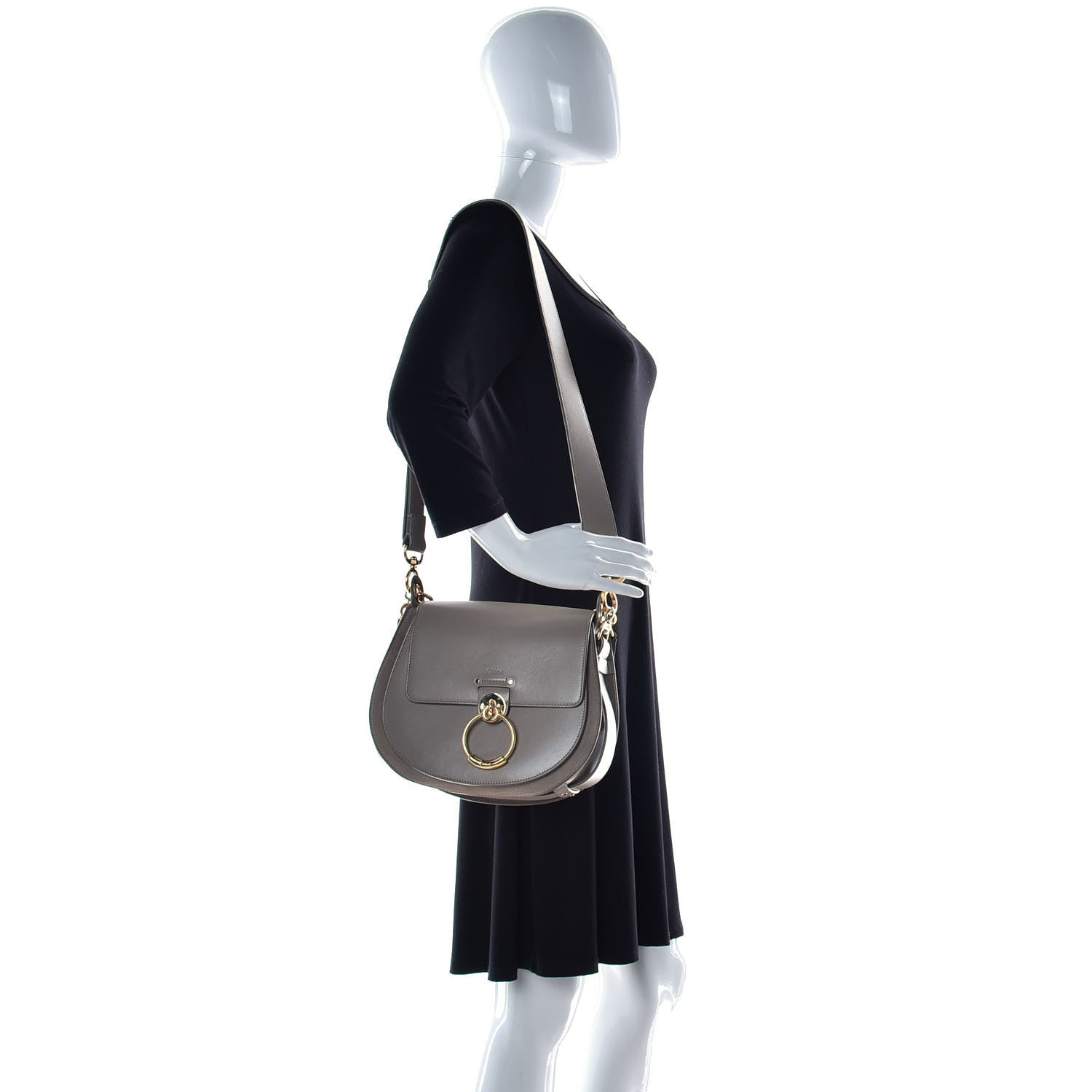 Chloe Calfskin Large Tess Bag Motty Grey 2 of 12