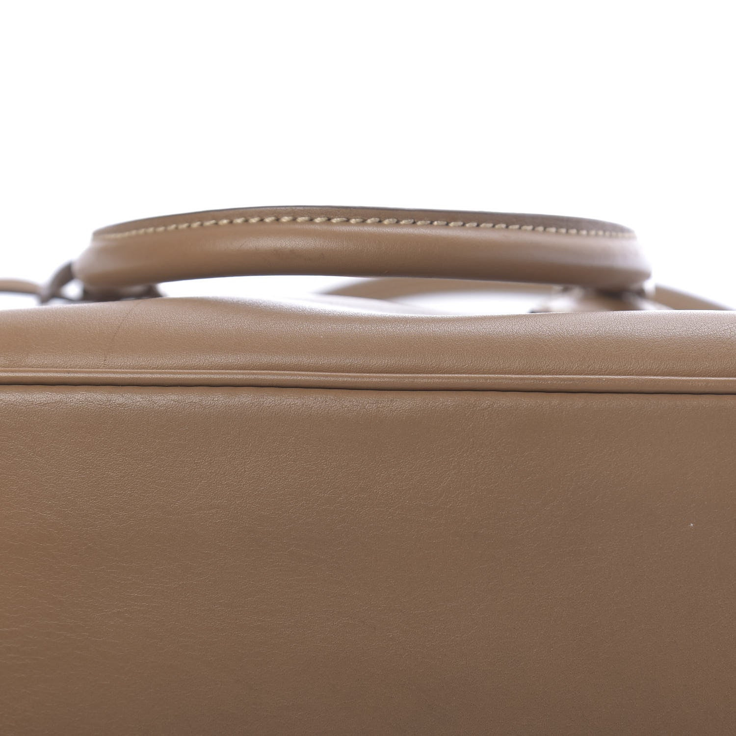 Prada City Calf Mini Hand Stitched Galleria Double Zip Tote Caramel 14 of 18