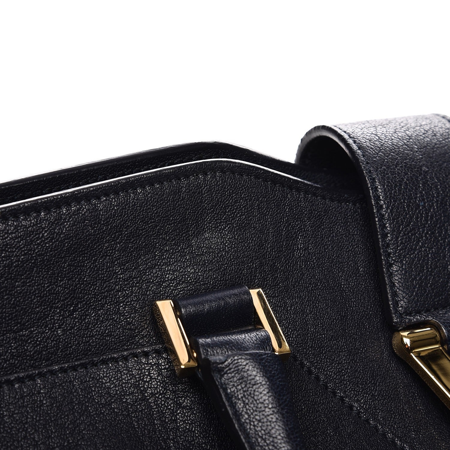 Saint Laurent Sheepskin Medium Cabas ChYc Navy 9 of 9
