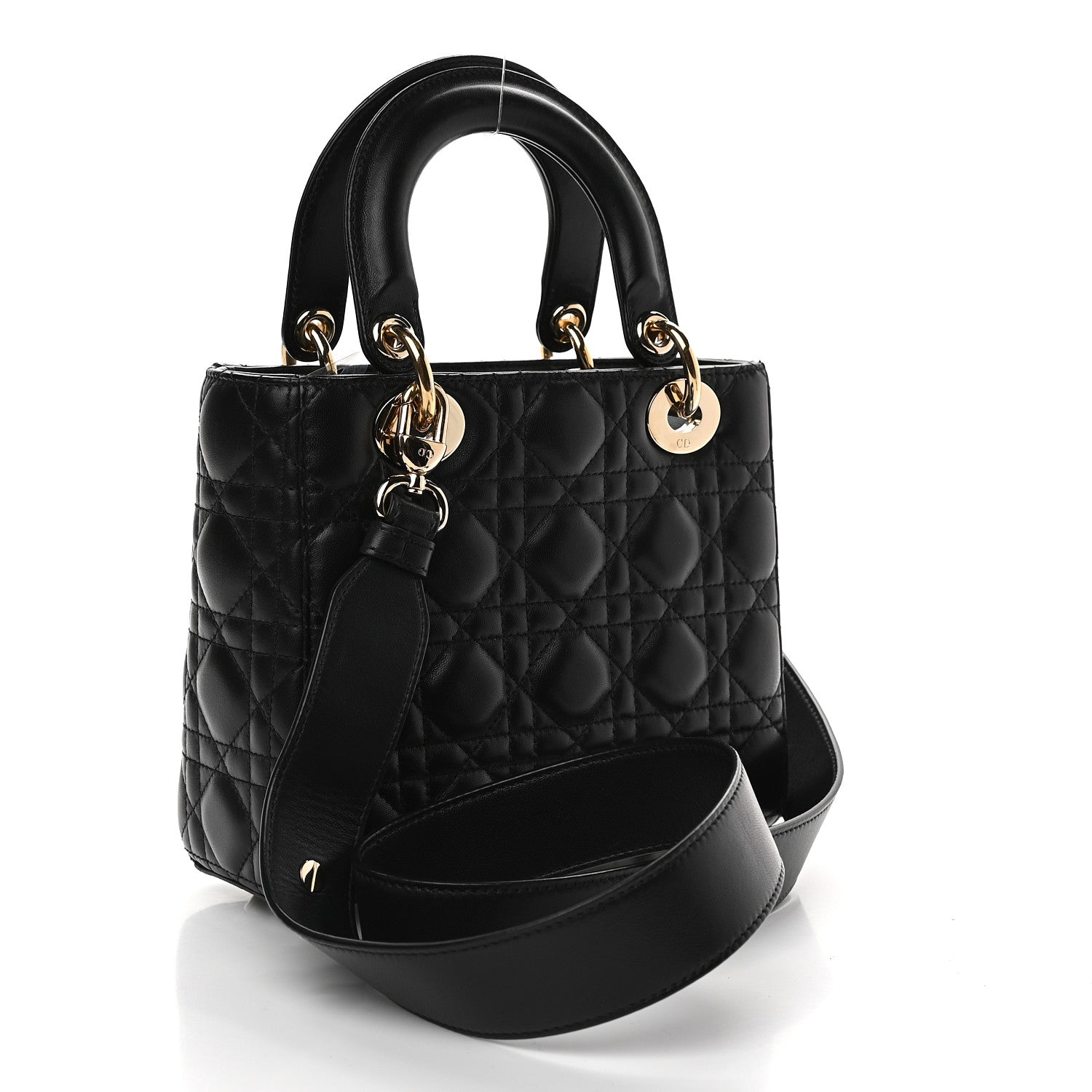 Christian Dior Lambskin Cannage Small My ABCDior Lady Dior Black 2 of 10