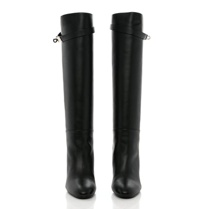 Hermes Heritage Calfskin Story Boots 38 Black 2 of 8