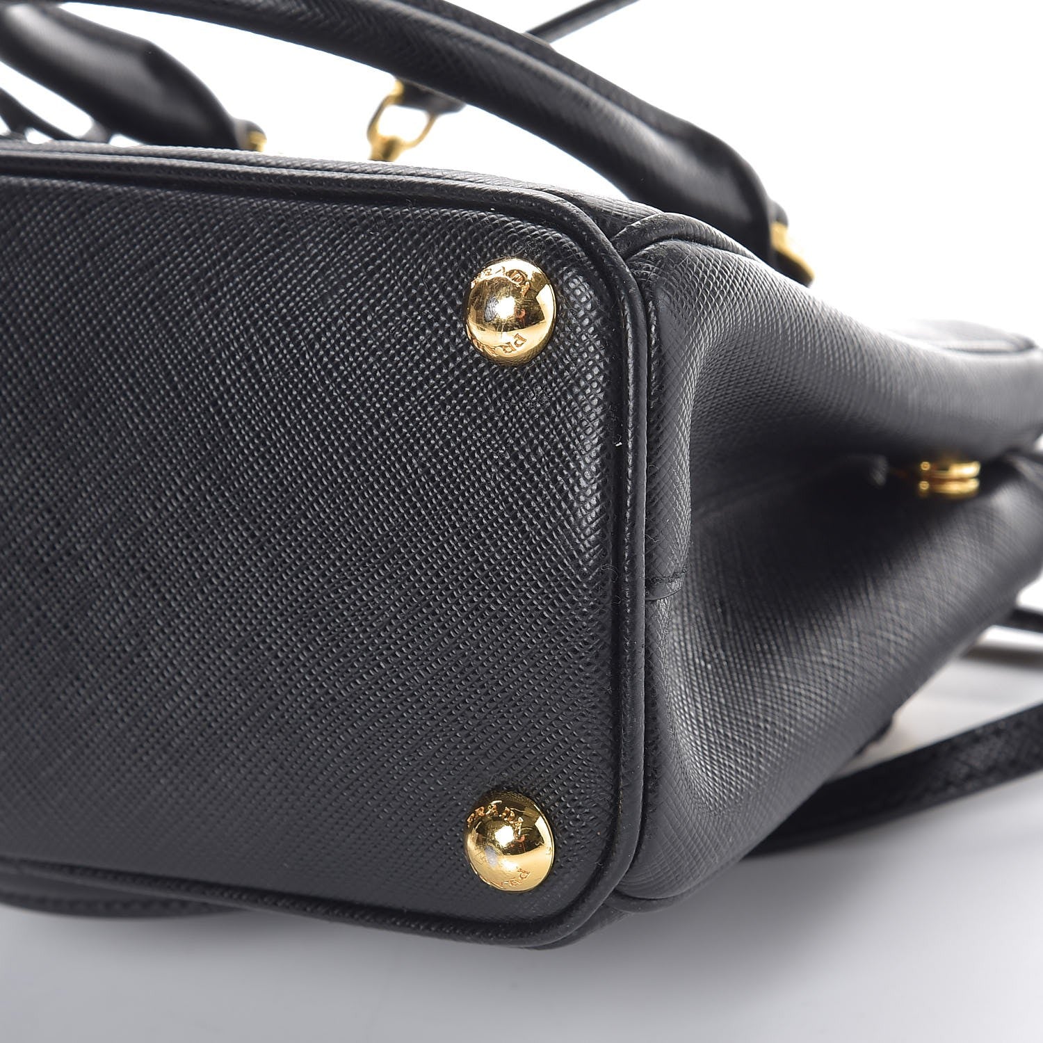 Prada Saffiano Lux Mini Galleria Double Zip Tote Black 11 of 11