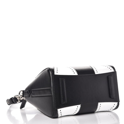 Givenchy Calfskin Brogue Mini Antigona Black White 4 of 7