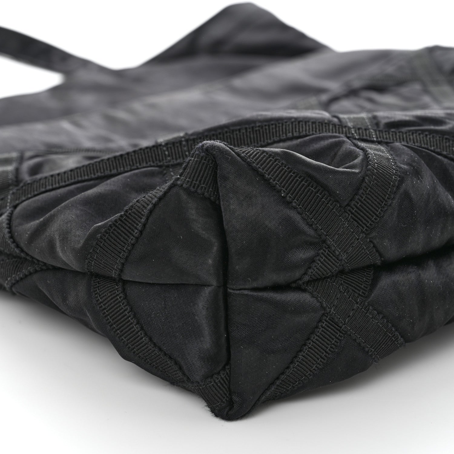 Chanel Nylon Grosgrain Large Lifestyle Pouch With Foldable Tote Black 10 of 11