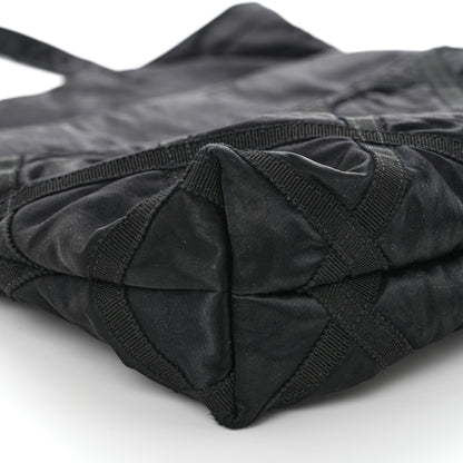 Chanel Nylon Grosgrain Large Lifestyle Pouch With Foldable Tote Black 10 of 11