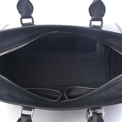Alexander McQueen Pebbled Calfskin Small Whipstitch Skull Padlock Tote Black 4 of 4