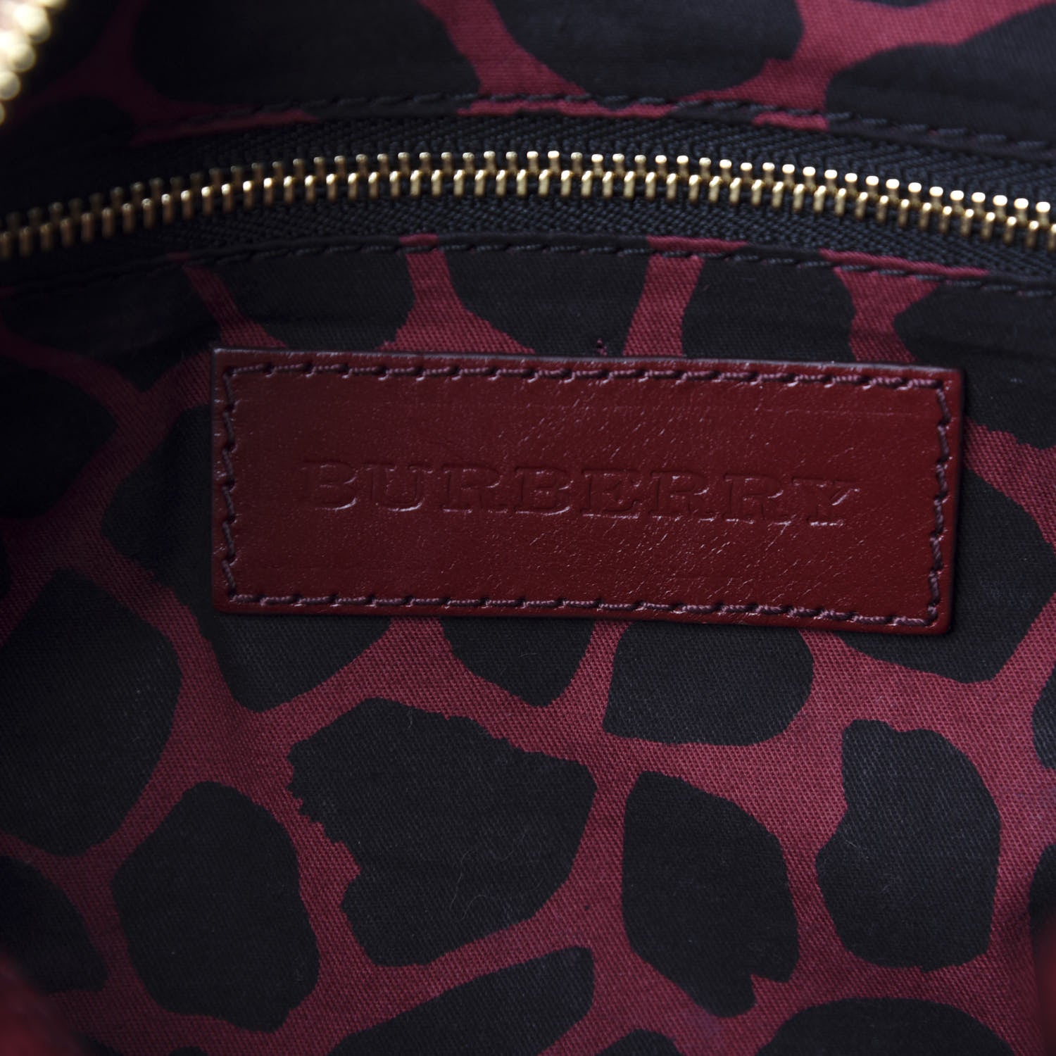 Burberry Grainy Calfskin Small Blaze Animal Print Red Black 10 of 11