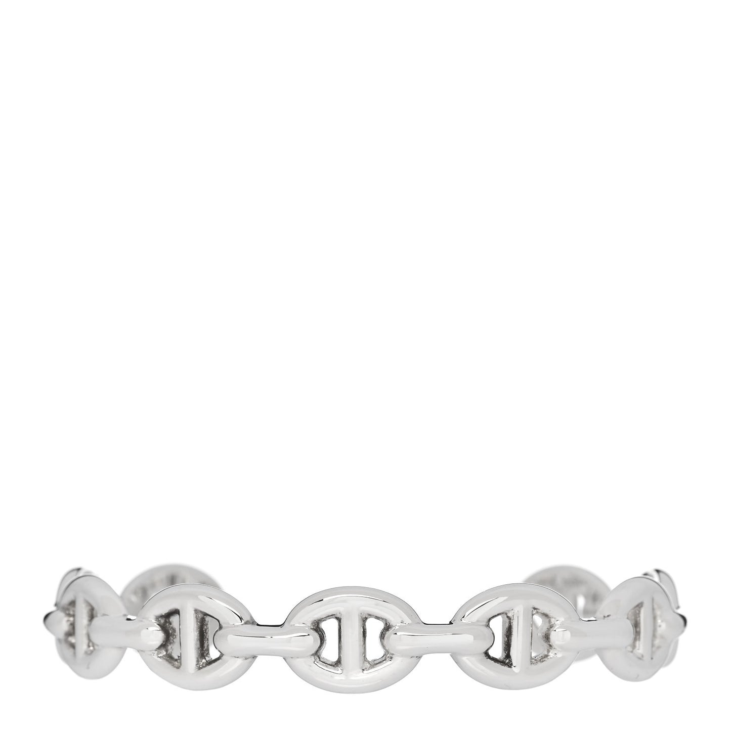 Sterling Silver MM Chaine d'Ancre Enchainee Cuff Bracelet SH