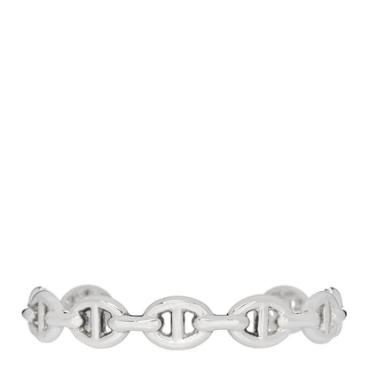 Hermes Sterling Silver MM Chaine d'Ancre Enchainee Cuff Bracelet SH 1 of 4