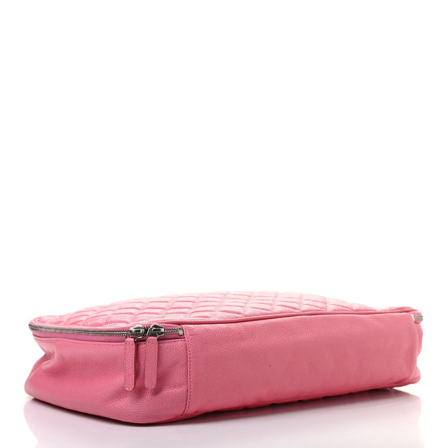 Caviar Quilted Cosmetic Pouch Pink