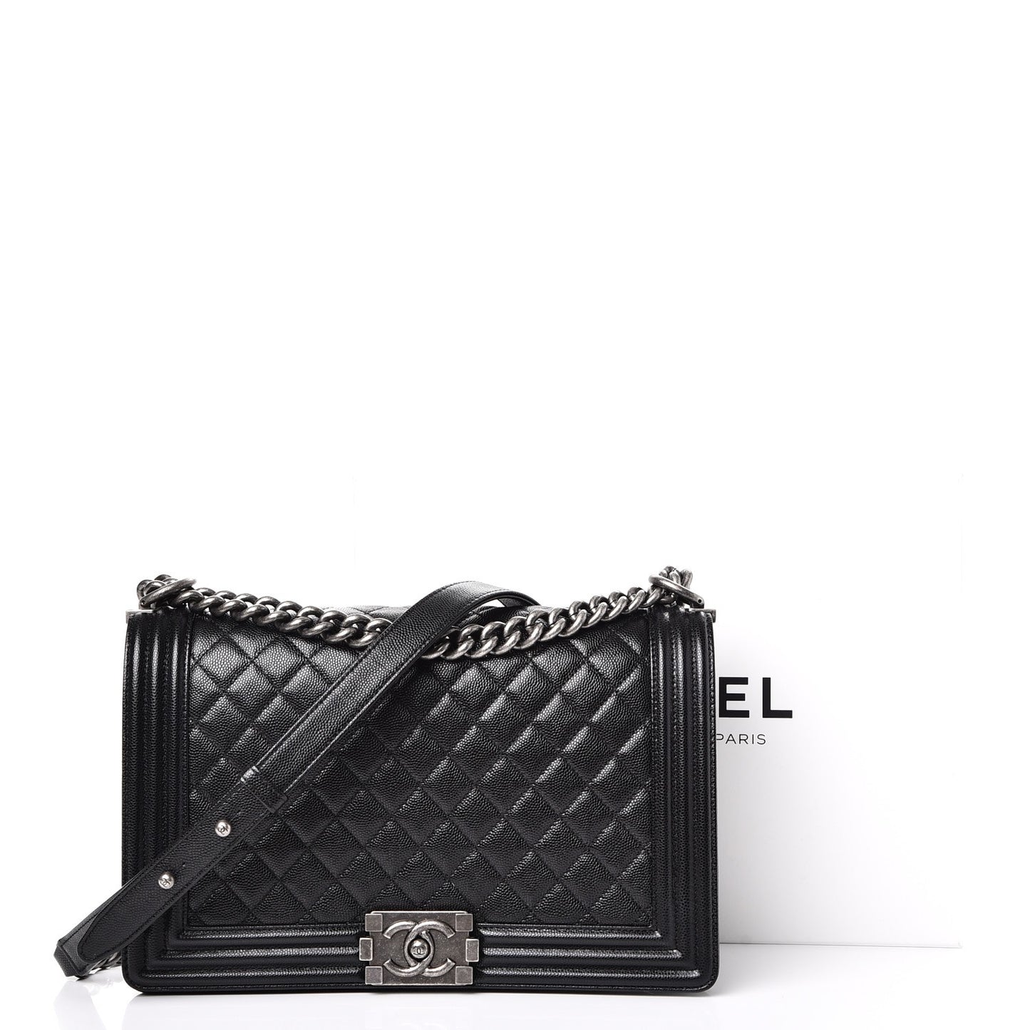 Caviar Quilted New Medium Boy Flap Black
