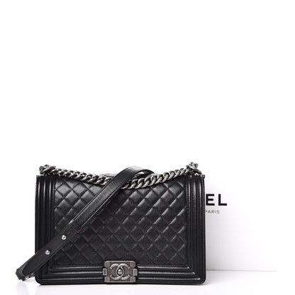 Chanel Caviar Quilted New Medium Boy Flap Black 9 of 9