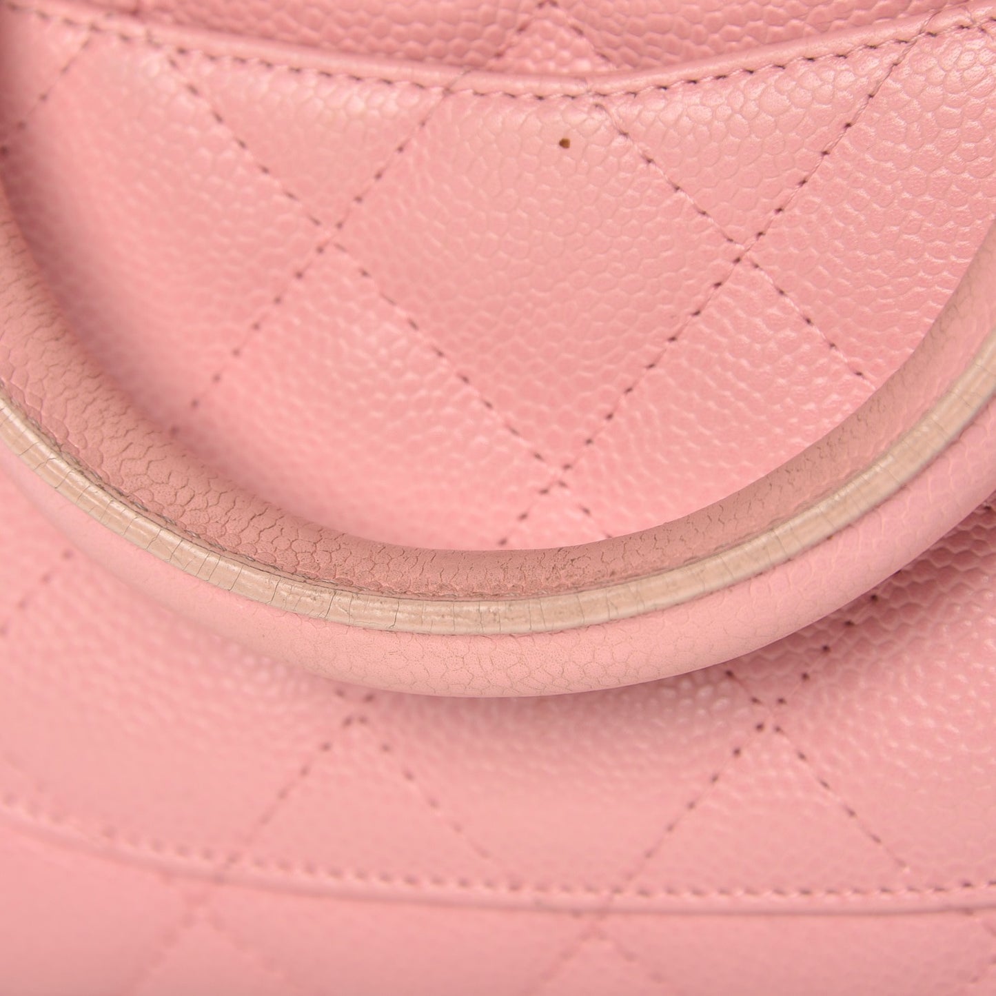 Caviar Quilted Small Bowler Pink