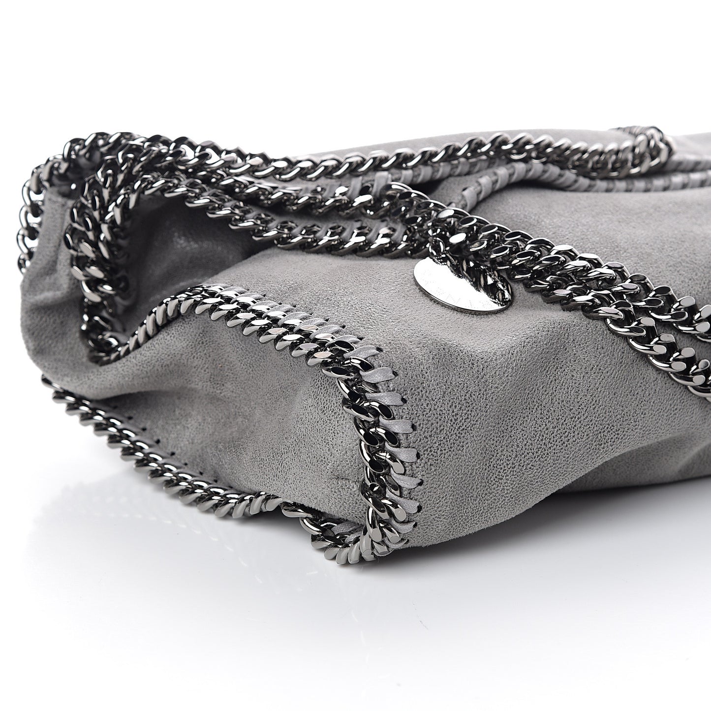 Shaggy Deer Falabella Fold Over Tote Grey