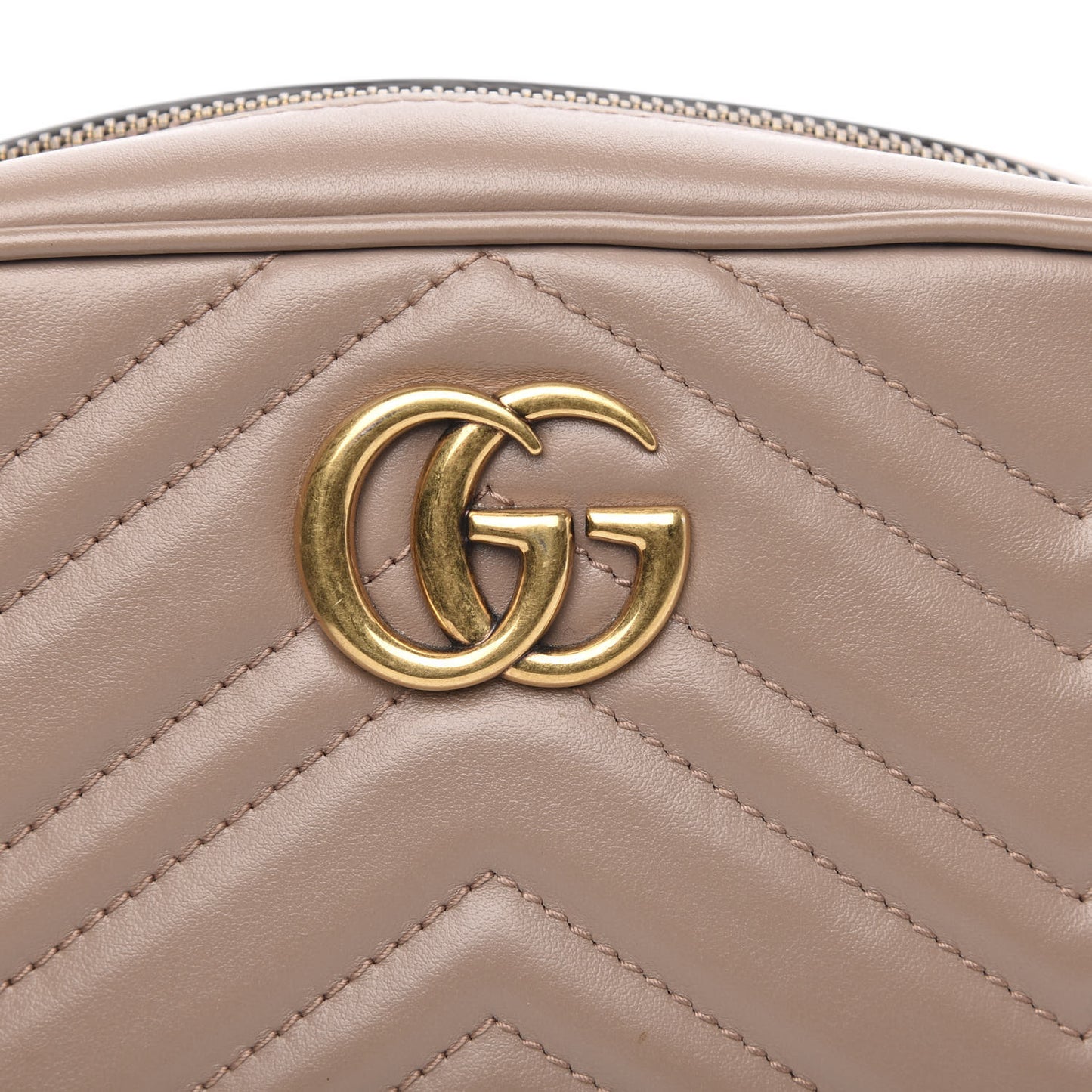 Calfskin Matelasse Mini GG Marmont Chain Shoulder Bag Porcelain Rose